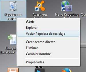 Recuperación de datos de la papelera