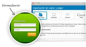 Formulario suscripción correo