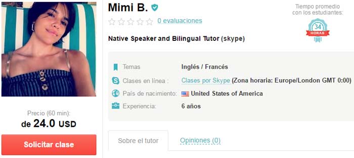 Profesora de inglés online
