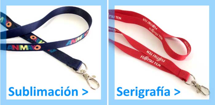 Sublimación y serigrafía para lanyards