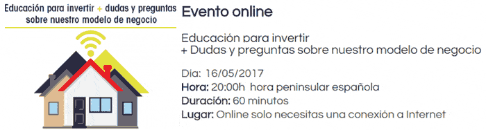 Evento educación para invertir en inmuebles