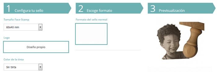 Personalización de sellos Facestamp
