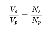 Fórmula matemática del transformador Fórmula matemática del transformador
