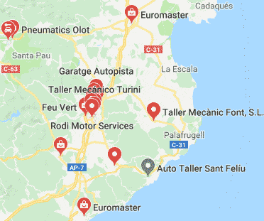 Talleres mecánicos Girona Provincias