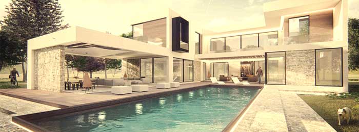 Diseño jardines con piscina
