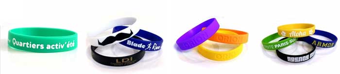 Pulseras de silicona