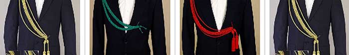 Cordones para uniformes de gala Cordones para uniformes de gala