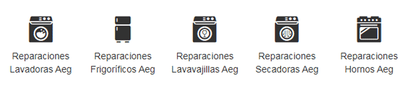 Tipos de reparaciones electrodomésticos Aeg Tipos de reparaciones electrodomésticos Aeg