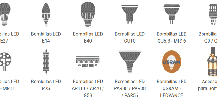 Tipos de bombillas LED