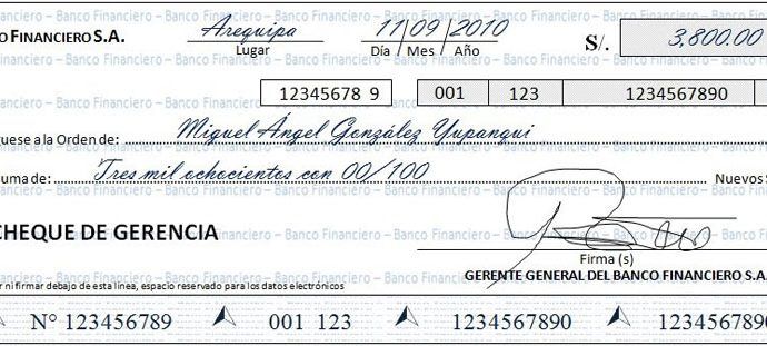 Cómo llenar un cheque