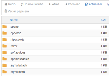 Administrador archivos cPanel