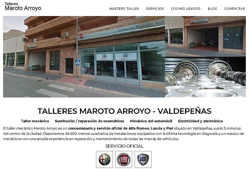 Ejemplo web de taller mecánico