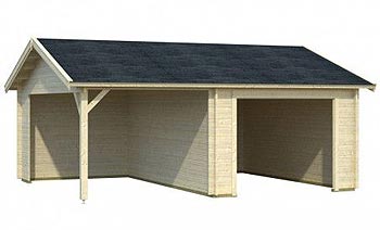 Garaje de madera