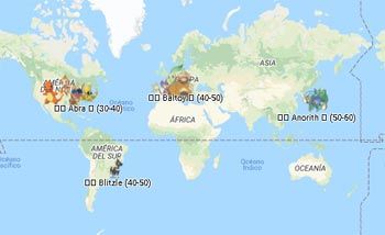 Mapa nidos Pokémon