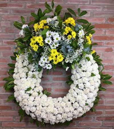 Coronas de flores para entierros