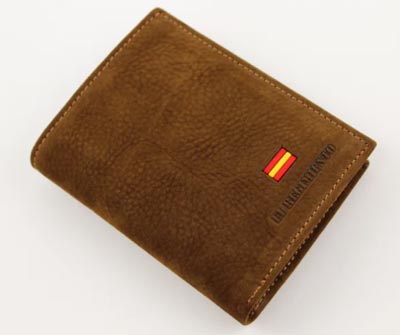 Cartera de piel de Nobuck