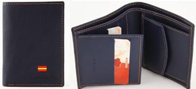Cartera de piel negra
