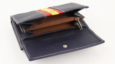 Cartera monedero de piel