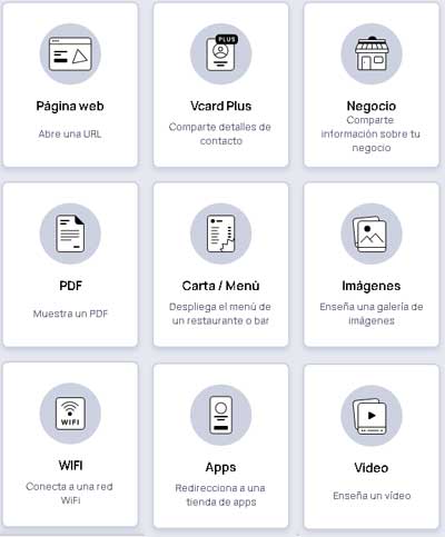 Tipos de códigos QR