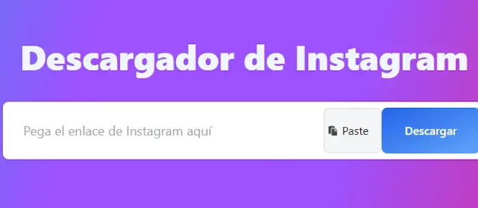 Descargador de Instagram