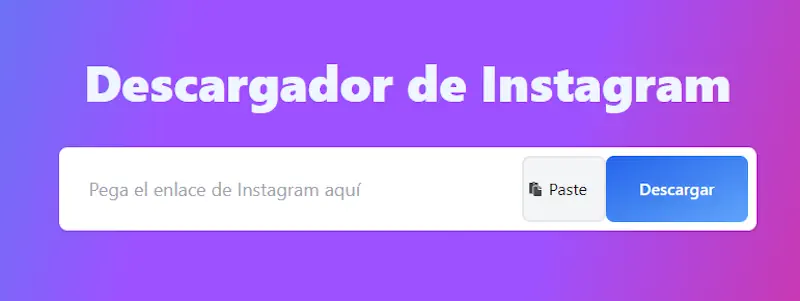 Descargador de Instagram