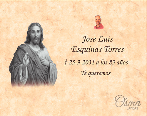 Ejemplos de lápidas de porcelana